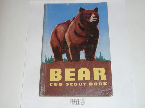 1956 Bear Cub Scout Handbook, 10-56 Printing, used