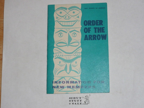 Order of the Arrow Information For New Members, 1970, 11-70 Printing