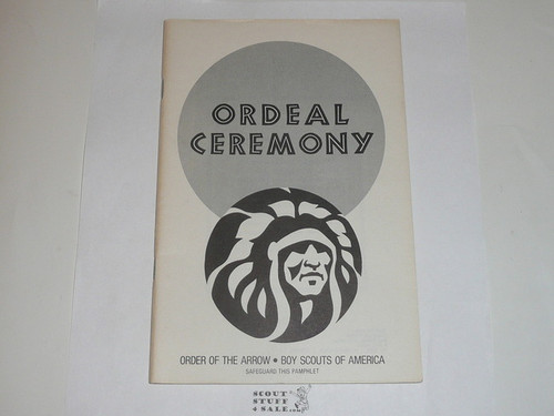 Ordeal Ceremony Manual, Order of the Arrow, 1980, 5-80 Printing