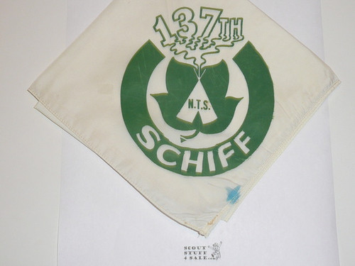 Schiff Scout Reservation, National Professional Training School Number 137 Neckerchief, Blue Stain
