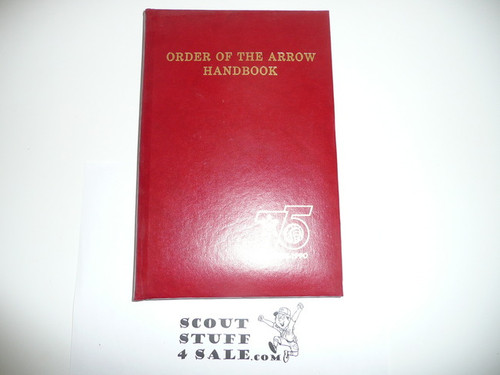 1990 Order of the Arrow Handbook, Leather Bound, For 75th Anniversary