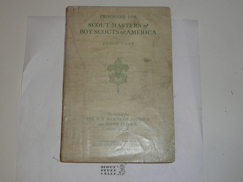 1912 Handbook For Scout Masters, Proof Edition, Linen Cover, 161 pages, near MINT Condition #1