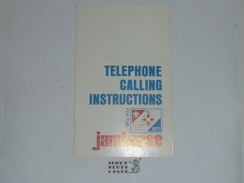 1977 National Jamboree Telephone Calling Instructions