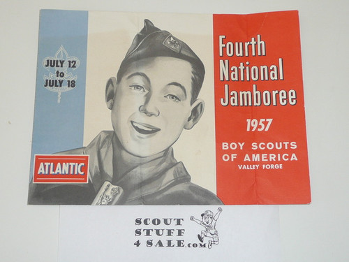 1957 National Jamboree Map and Personal Record