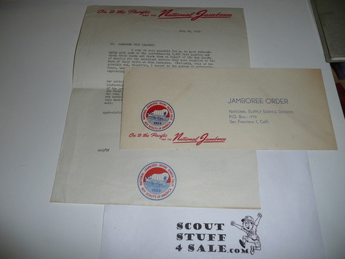 1953 Jamboree Stationary and Envelope