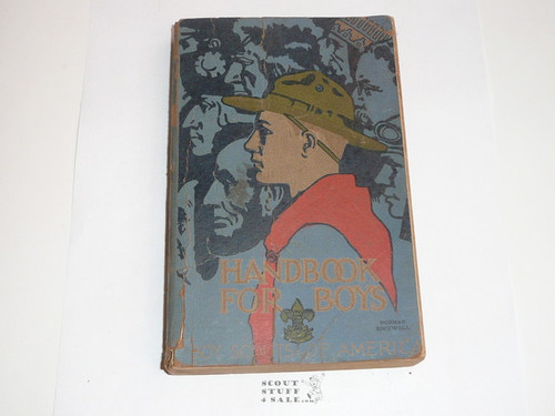 1929 Boy Scout Handbook, Third Edition, Ninth Printing, Norman Rockwell Cover, some cover wear and chipping but spine and book are solid