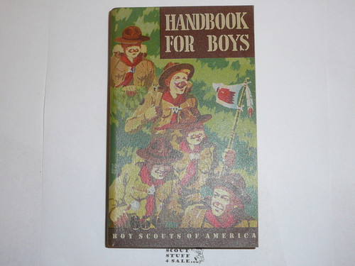 1948 Boy Scout Handbook, Fifth Edition, First Printing, Don Ross Cover Artwork, MINT condition, six stars on last page, Distributed by American News CO.
