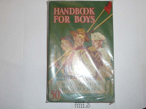 1943 Boy Scout Handbook, Fourth Edition, Thirty-sixth Printing, Norman Rockwell Cover, MINT condition, distributed by American News Co.