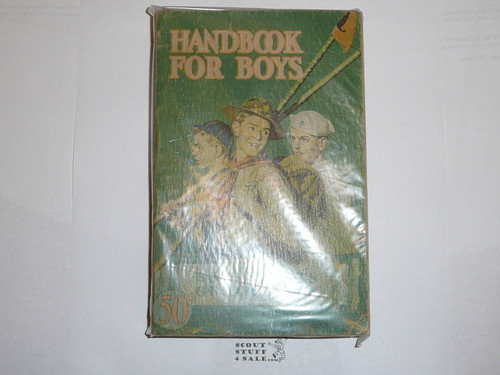 1942 Boy Scout Handbook, Fourth Edition, Thirty-fifth Printing, Norman Rockwell Cover, some cover wear but very good condition