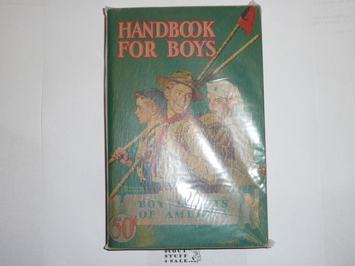 1942 Boy Scout Handbook, Fourth Edition, Thirty-fifth Printing, Norman Rockwell Cover, MINT condition, distributed by American News Co.