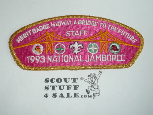 1993 National Jamboree JSP - Merit Badge Midway STAFF, Mylar bdr