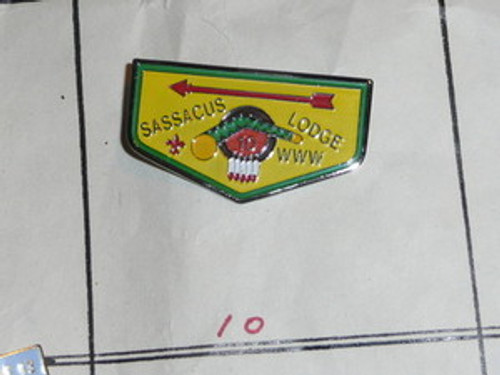 Sassacus O.A. Lodge #10 Flap Shaped Pin - Scout