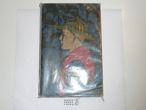 1938 Boy Scout Handbook, Third Edition, Thirtieth Printing, Norman Rockwell Cover, lt cover and spine wear and name written on face