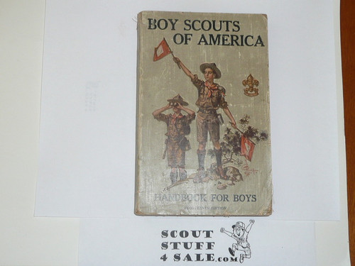 1916 Boy Scout Handbook, Second Edition, 14th Printing, Very Good Condition, Minimal Wear