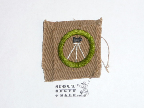 Photography - Type A - Square Tan Merit Badge (1911-1933), lt use