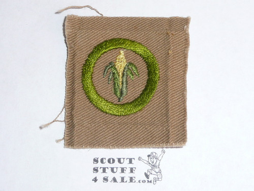 Gardening - Type A - Square Tan Merit Badge (1911-1933), Lt use