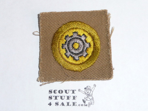 Foundry Practice - Type A - Square Tan Merit Badge (1911-1933)