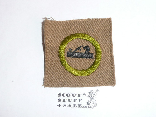 Carpentry / Woodwork - Type A - Square Tan Merit Badge (1911-1933)`