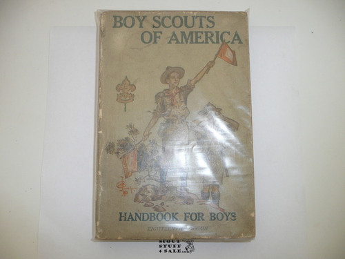 1918 Boy Scout Handbook, Second Edition, Eighteenth Printing, some spine wear