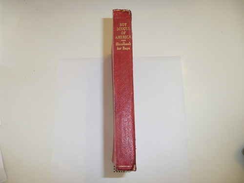 1920 Boy Scout Handbook, Second Edition, Twenty-second Printing, Red Leather binding, Light wear