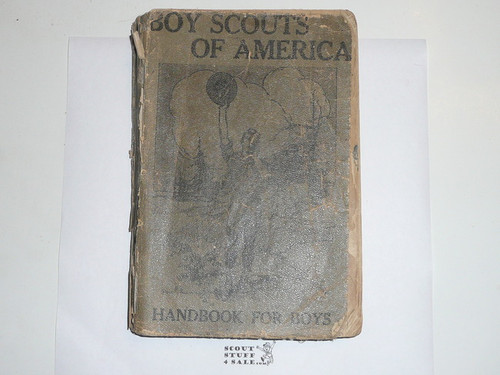 1912 Boy Scout Handbook, First Edition, Third Printing (RARE), worn but complete copy