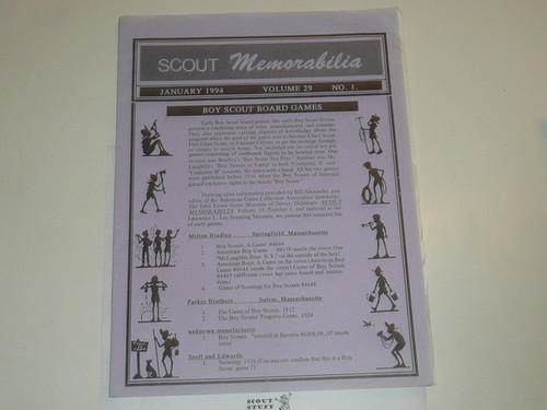 Scout Memorabilia Magazine, 1994, Vol 29 #1