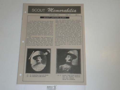 Scout Memorabilia Magazine, 1992, Vol 27 #1