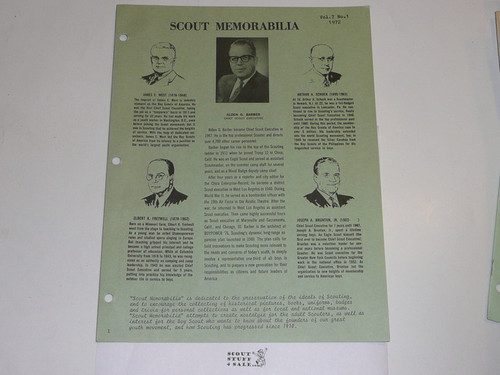 Scout Memorabilia Magazine, 1972, Vol 7 #1