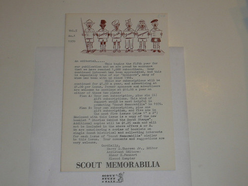 Scout Memorabilia Magazine, 1970, Vol 5 #1