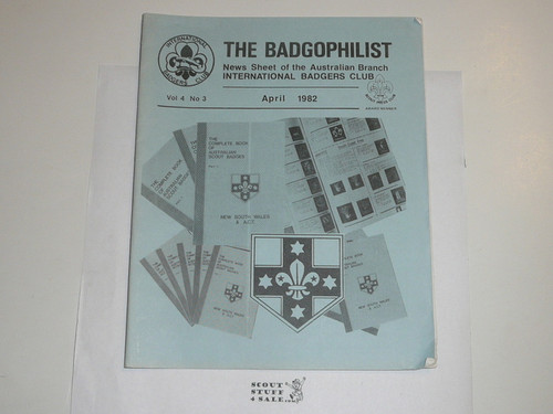 The Badgophilist, Newsletter of the Australian Branch of the International Badger clubb, 1982 April, Vol 4 #3