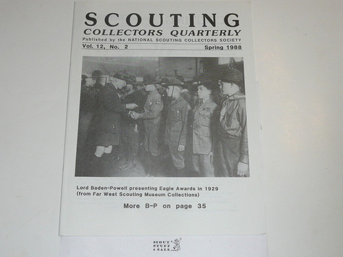 Scouting Collecters Quarterly Newsletter, 1988 Spring, Vol 12 #2