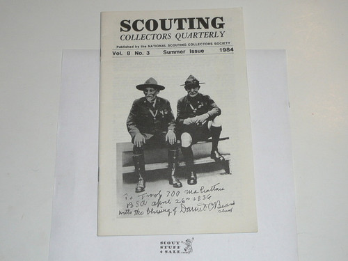 Scouting Collecters Quarterly Newsletter, 1984 Summer, Vol 8 #3