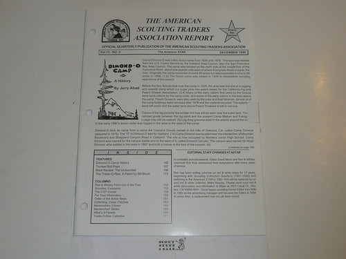 American Scouting Traders Association Report (ASTAR), 1998 December, Vol 13 #4