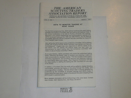 American Scouting Traders Association Report (ASTAR), 1994 March, Vol 9 #1