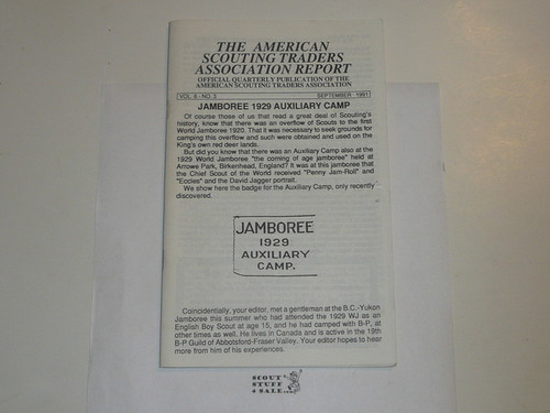 American Scouting Traders Association Report (ASTAR), 1991 September, Vol 6 #3