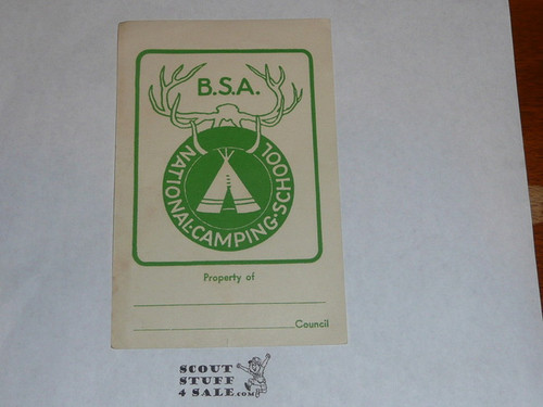 National Camping School Gummed Bookplate