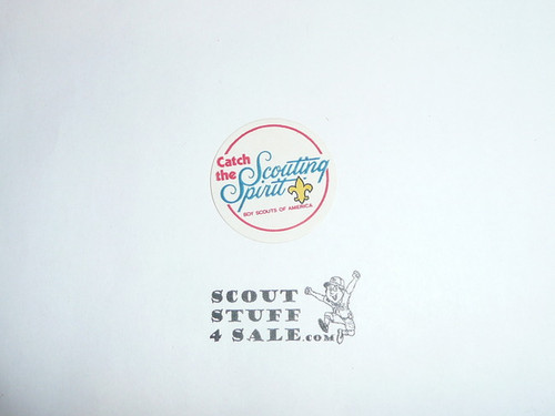 Catch the Scouting Spirit Boy Scout National Theme Small gummed Sticker