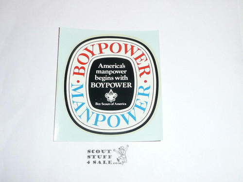 America's Manpower begins with Boypower Boy Scout National Theme Decal