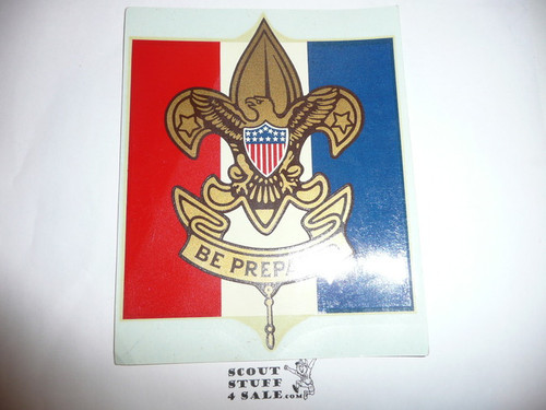 1970's Boy Scout Emblem Decal, red/white/blue 1st class emblem #2