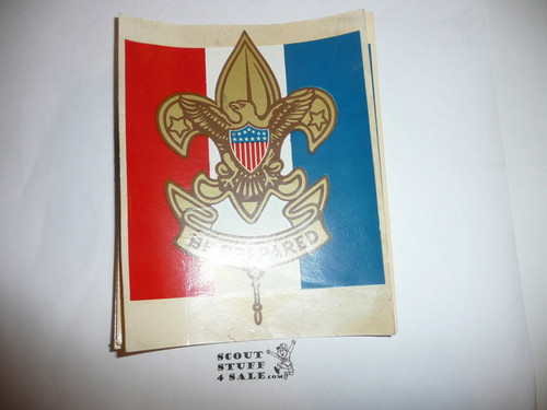 1970's Boy Scout Emblem Decal, red/white/blue 1st class emblem