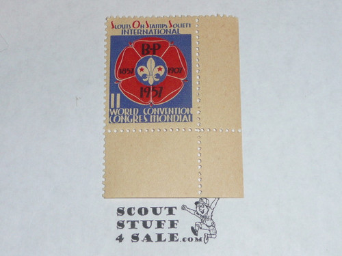 1957 SOSSI World Convention Congress gummed Seal #3