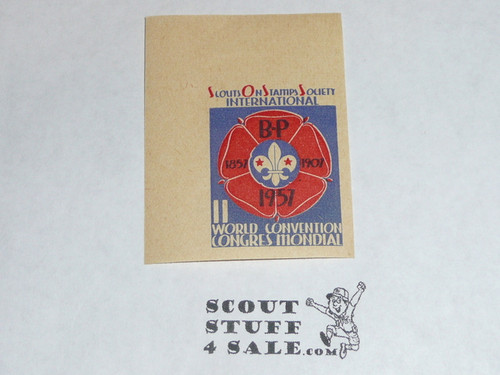 1957 SOSSI World Convention Congress gummed Seal