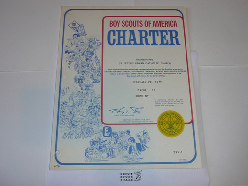 1979 Boy Scout Troop Charter, February