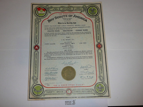 1935 Boy Scout Troop Charter, December