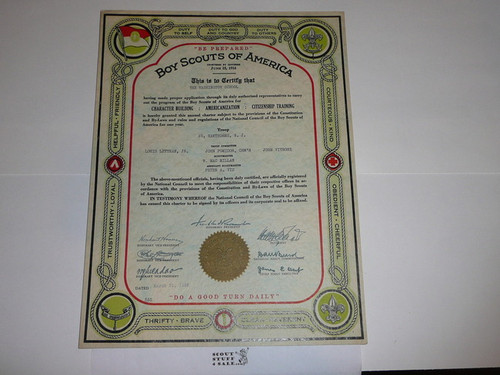 1935 Boy Scout Troop Charter, March