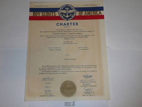 1958 Explorer Scout Post Charter, November