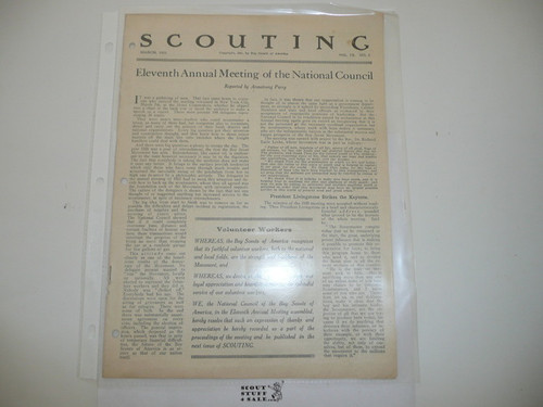 1921, March Scouting Magazine Vol 9 #3