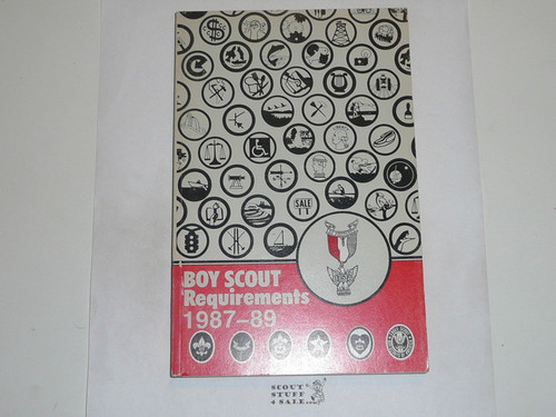 1987-1989 Boy Scout Requirements Book, 9-87 Printing