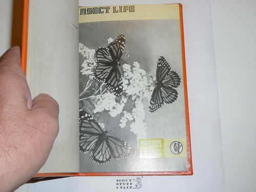 Insect Life Library Bound Merit Badge Pamphlet, Type 8, Green Band Cover, 4-73 Printing