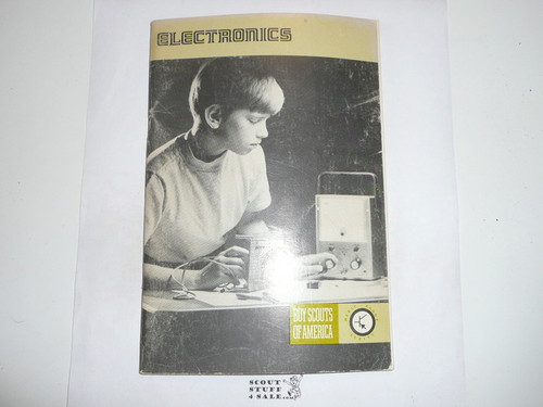 Electronics Merit Badge Pamphlet, Type 8, Green Band Cover, 4-79 Printing